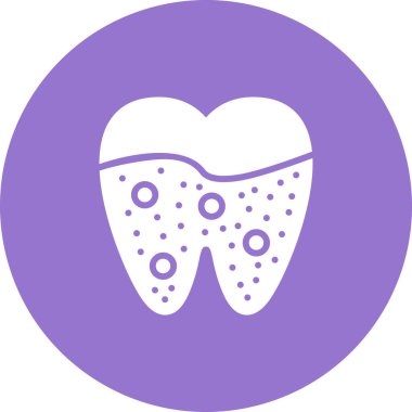 Bir diş simgesinin vektör illüstrasyonu