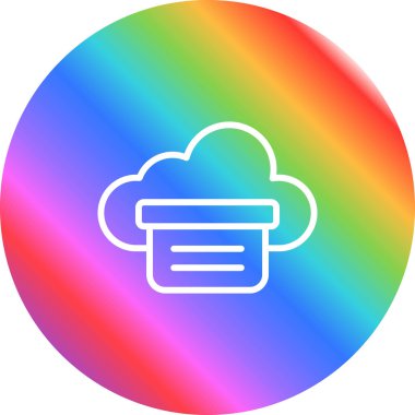 gökkuşağı gradyan çizgi film simgesi