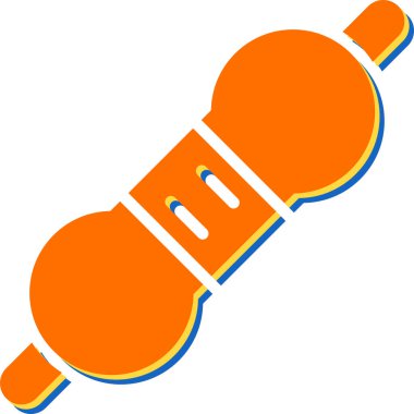 Beyaz bir çanın mavi renginin vektör çizimi