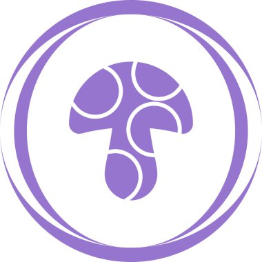 Mantar. Web simgesi basit illüstrasyon