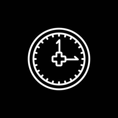 zaman simgesi vektörü, düz tasarım illüstrasyonu