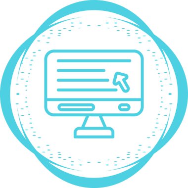 Dizüstü bilgisayar simgesi vektör çizimi