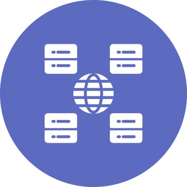 şebeke. Web simgesi basit illüstrasyon