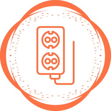 Benzersiz güç çizgisi vektör simgesi