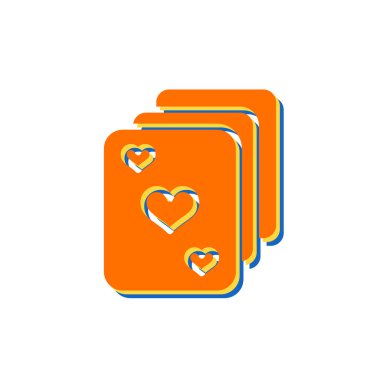 Beyaz arka planda izole edilmiş hediye ikonu olan siyah kağıt kalpler. Sevgililer günü aşk kartı tasarımı. vektör