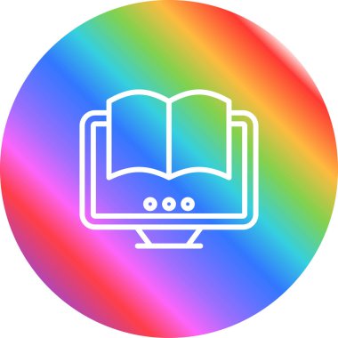 gökkuşağı gradyanı, bir kitap kapağı simgesi satırı