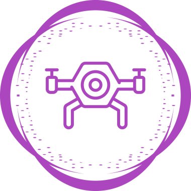 eşsiz drone vektör çizgisi simgesi