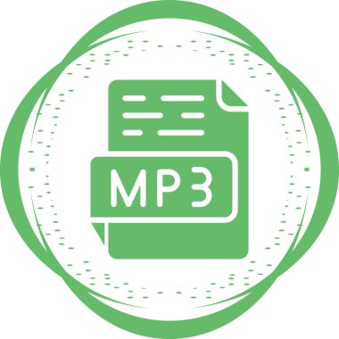 mp 3 dosya simgesi vektör illüstrasyonu