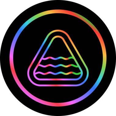 Gökkuşağı gradyan çizgisi bir gökkuşağı karikatürü çiziyor