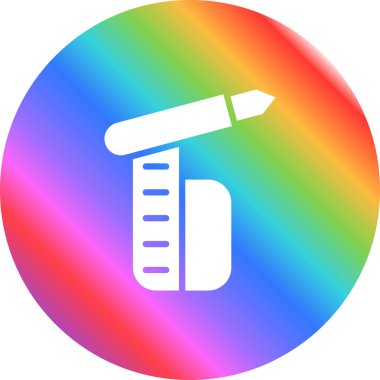 Bir fırça simgesinin vektör illüstrasyonu