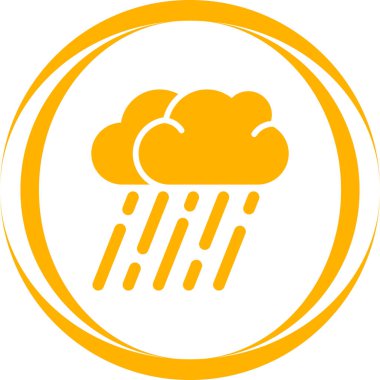 yağmur ikonu vektör illüstrasyonu