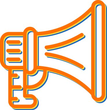 Hoparlör ses kornosu simgesi - taslak biçimi