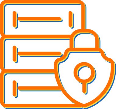 veri koruma kilidi simgesi ana hat biçiminde