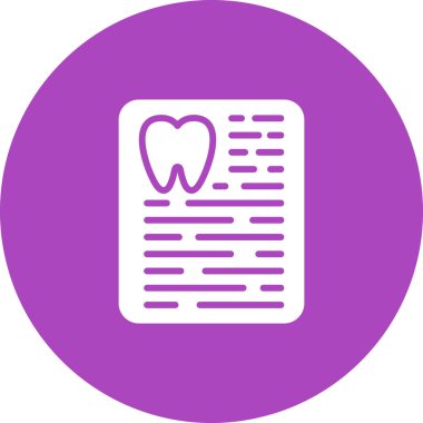 Diş simgesinin vektör illüstrasyonu