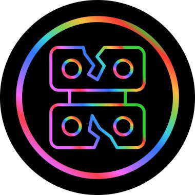 Modern bir müzik simgesinin vektör illüstrasyonu