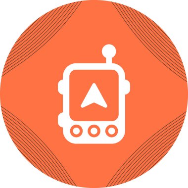 Benzersiz Robot Vektör Kabartma Simgesi