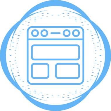 fırın ikonu vektör illüstrasyonu