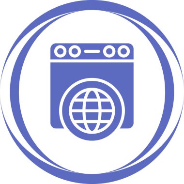 desenli tasarımı olan çamaşır makinesi dairesel simgesi