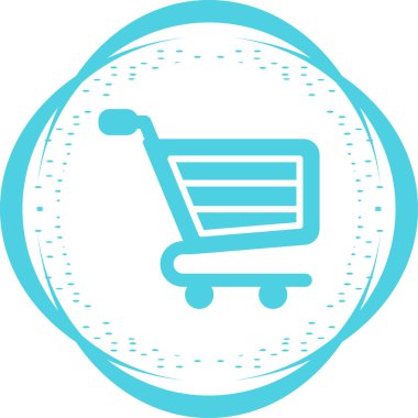 El arabası. Web simgesi basit illüstrasyon