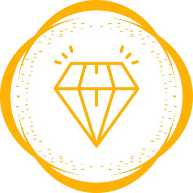 Elmas simgesi vektör illüstrasyonu