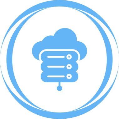 Bulut. Web simgesi basit illüstrasyon