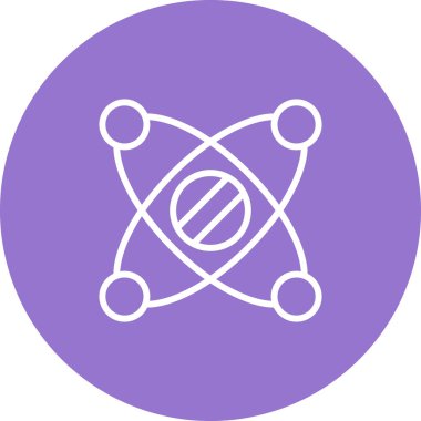 atom vektörü simgesi modern basit tasarım illüstrasyonu