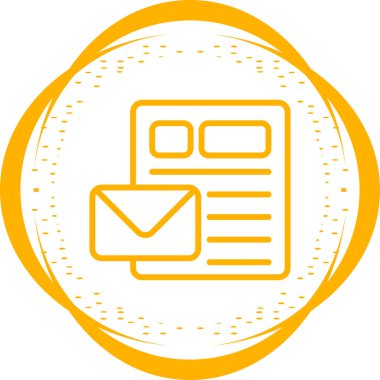 Zarf simgesinin vektör illüstrasyonu