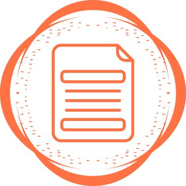 belge simgesi vektör illüstrasyonu