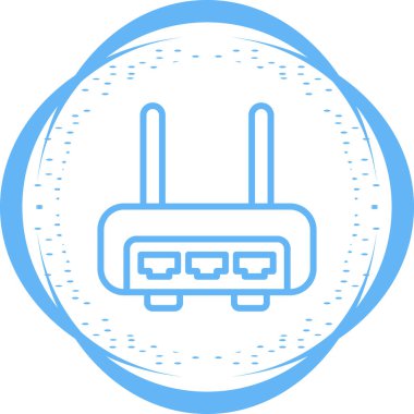 router simgesi, basit vektör illüstrasyonu