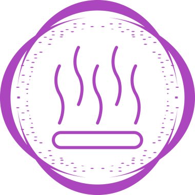 Sıcak kahve ikonu, basit bir tarz.