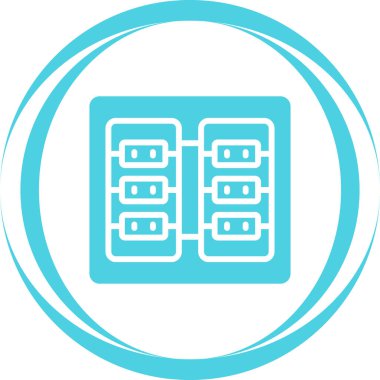 veritabanı vektör simgesi modern basit illüstrasyon