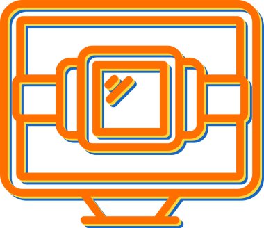 bilgisayar ekranı vektör simgesi