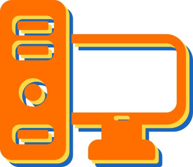 Bilgisayar. Web simgesi basit illüstrasyon