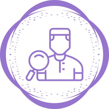 Doktor. Web simgesi basit illüstrasyon