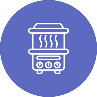 barbekü vektörü web çizgisi simgesi