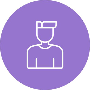 eşsiz kullanıcı vektör çizgisi simgesi