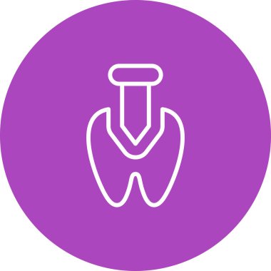 Diş simgesinin vektör illüstrasyonu