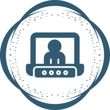 Laptop modern simgesinin vektör illüstrasyonu