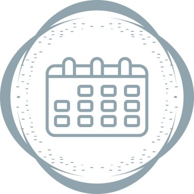 Takvim. Web simgesi basit illüstrasyon