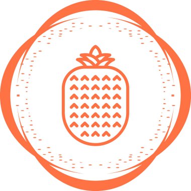 Ananas. Web simgesi basit illüstrasyon