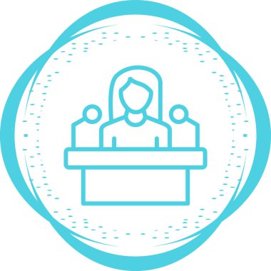 Konferans. Web simgesi basit illüstrasyon