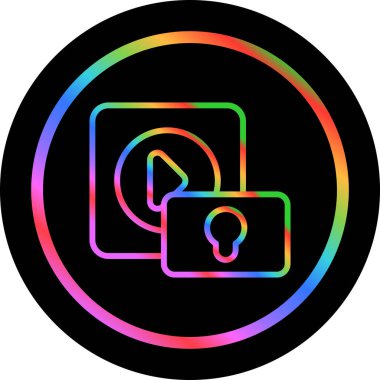 gökkuşağı simgesi, basit vektör çizim