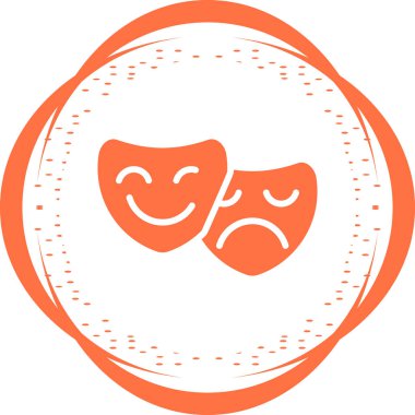 Üzgün maskeler ve hüzünlü