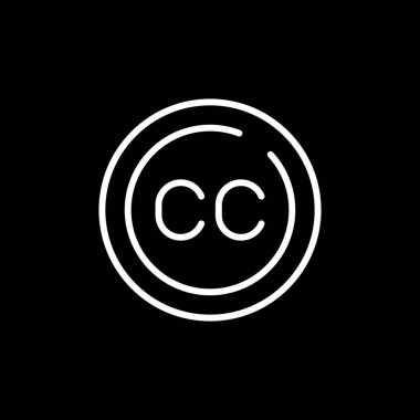 C harfi ilk monogram logo tasarımı. şablon, moda, düğün ve düğün kimliği