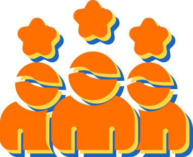 Ukrayna bayrağı taşıyan insanların vektör illüstrasyonu