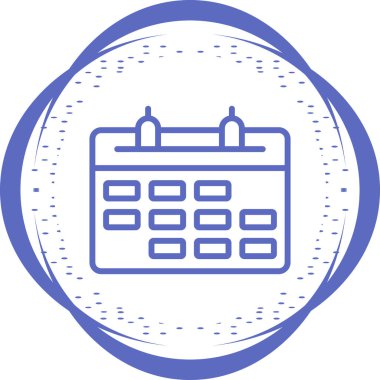 Takvim simgesi vektör illüstrasyonu