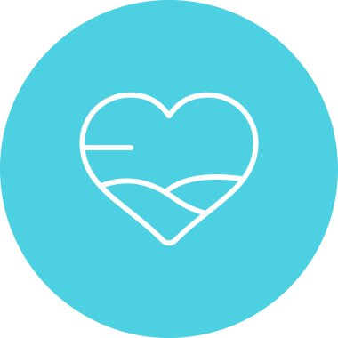 Güzel romantik kalp ikonu