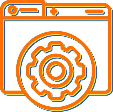 Ayarların basit ve modern vektör simgesi