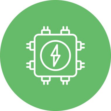 Benzersiz elektrik hattı vektör simgesi