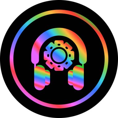 Gökkuşağı gradyan çizgisi gökkuşaklı eski bir metal işareti çiziyor